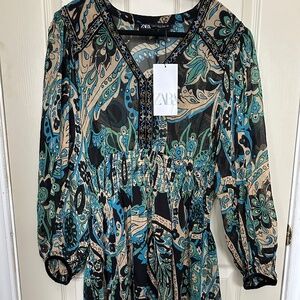 Zara paisley Boho dress